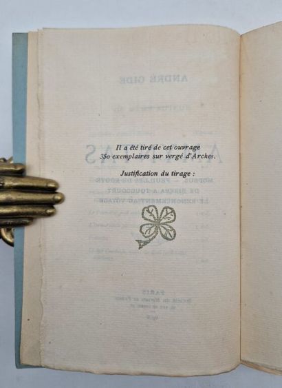 GIDE, André. Amyntas. Mopsus—Travel Notes...