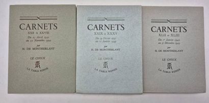 MONTHERLANT, Henry de. A collection of 7...