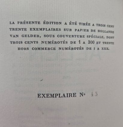 LARBAUD, Valery. Allen.

Paris, Gallimard-NRF,...