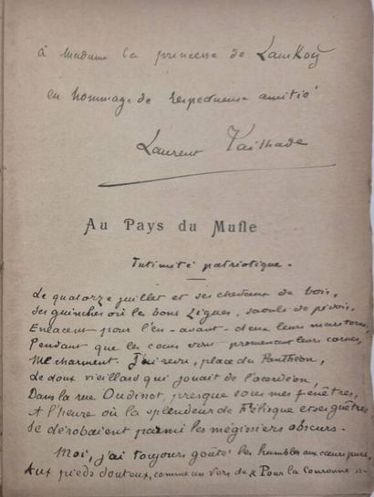 TAILHADE, Laurent. Au pays du mufle.

A fine...