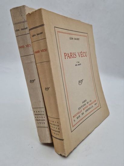 DAUDET, Léon. *Paris Vécu*.

Paris: Gallimard,...