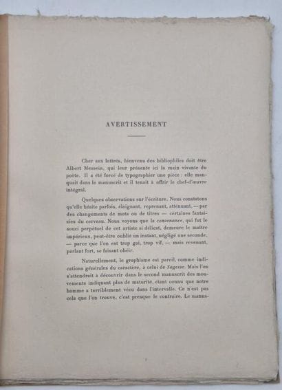 VERLAINE, Paul. *Fêtes galantes*.

A facsimile...