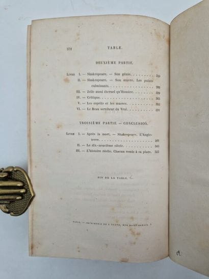 HUGO, Victor. William Shakespeare.

The first...