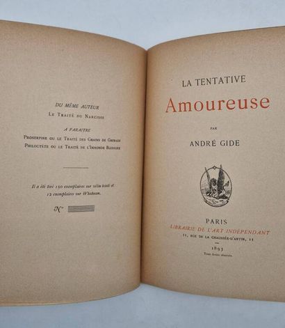GIDE, André. *La Tentative Amoureuse*.

First...