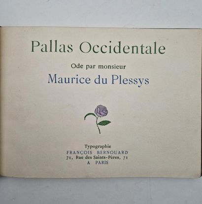 PLESSYS, Maurice du. *Pallas Occidentale*....