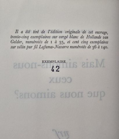 MONTHERLANT, Henry de. A collection of 7...