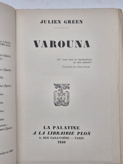 GREEN, Julien. A collection of 6 works, including...