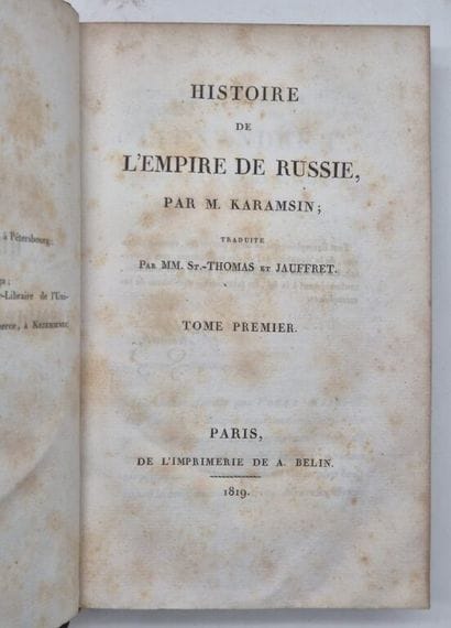 KARAMZIN, Nikolai. History of the Russian...