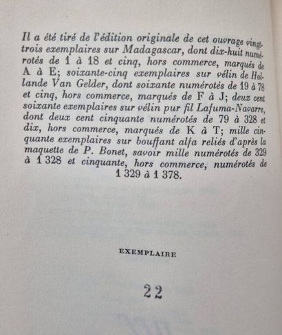 MONTHERLANT, Henry de. A collection of 7...