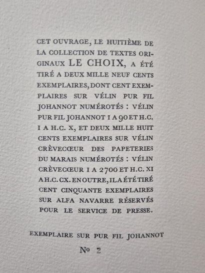MONTHERLANT, Henry de. A collection of 7...