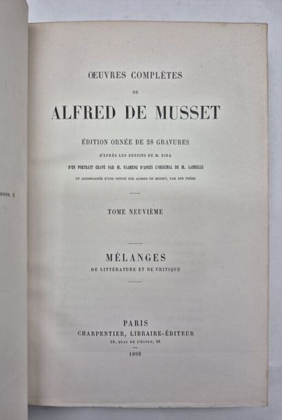 MUSSET, Alfred de. Complete Works.

Paris,...