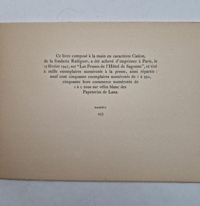 LOUYS, Pierre. *Pervigilium Mortis*.

Paris,...