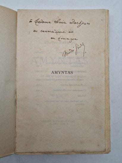 GIDE, André. Amyntas. Mopsus—Travel Notes...