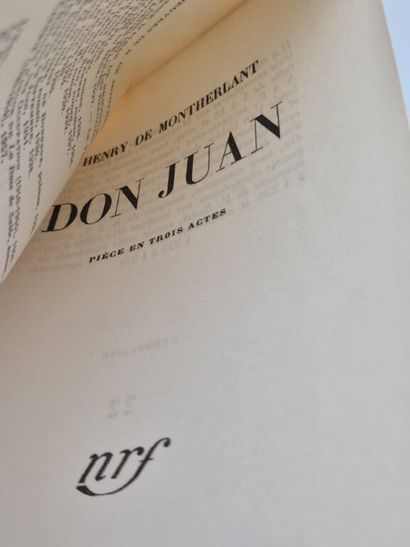 MONTHERLANT, Henry de. A collection of 7...