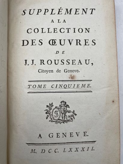 ROUSSEAU (Jean-Jacques). Complete Works of...