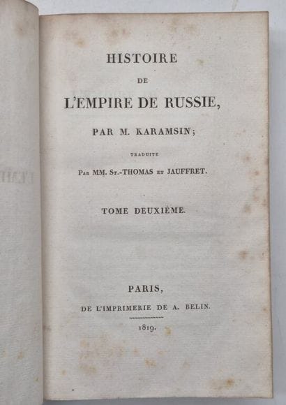 KARAMZIN, Nikolai. History of the Russian...
