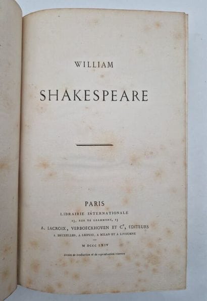 HUGO, Victor. William Shakespeare.

The first...