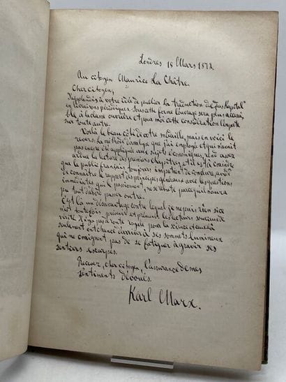 MARX, Karl. *Capital*.

First French edition,...
