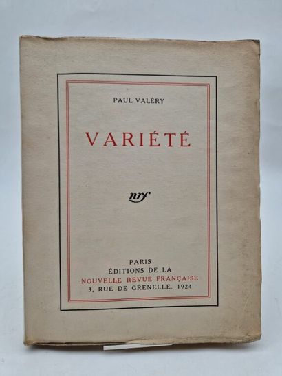 VALERY, Paul. *Variété*.

Paris, NRF, 1924.
In-4...