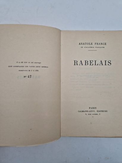 FRANCE, Anatole. Rabelais.

First separate...