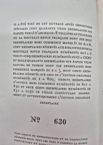 GIDE, André. A collection of 4 works, including...