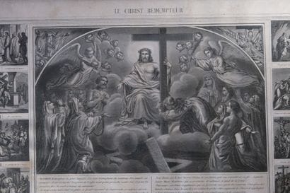 [CATHOLICISME]. 
Ensemble de cinq estampes...
