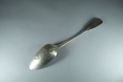Cuillère à ragout, modèle filet, en argent...