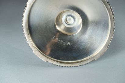 Pied et monture de coupe en argent 925 ‰,...