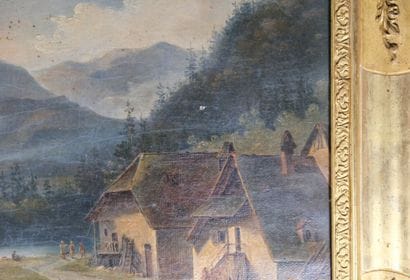 École française vers 1830-50. 
Chemin de...