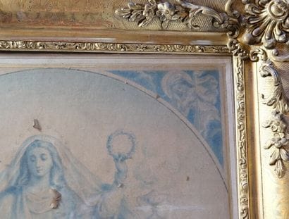 [CATHOLICISME]. 
Ensemble de cinq estampes...
