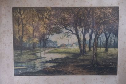 Alfred VAN NESTE (1874-1969). 
Pont à Bruges...