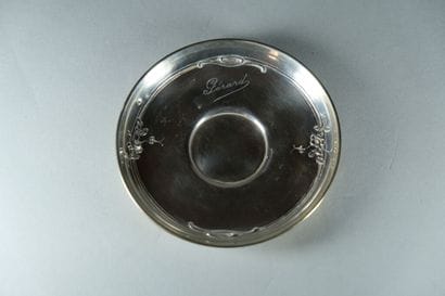 Tasse et sa sous-tasse en argent 925 ‰, poinçon...