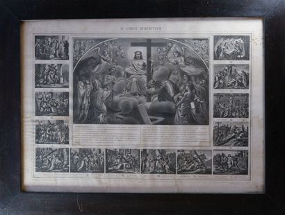 [CATHOLICISME]. 
Ensemble de cinq estampes...