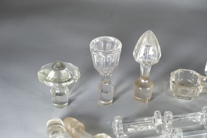 Petit ensemble en cristal ou verre soufflé...