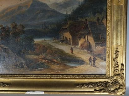 École française vers 1830-50. 
Chemin de...