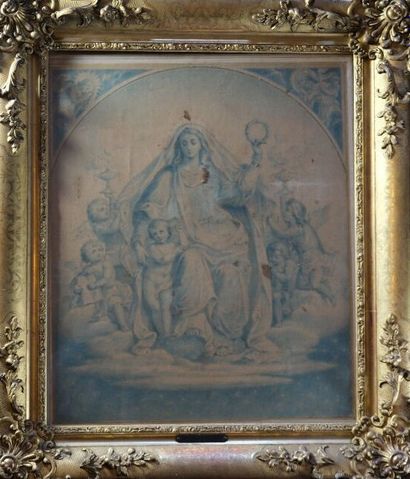 [CATHOLICISME]. 
Ensemble de cinq estampes...