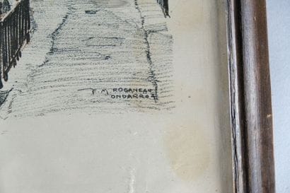 Ensemble de 6 gravures encadrées dont :
-...