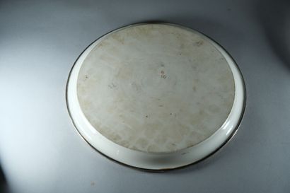 Plateau pour apéritif en porcelaine de Limoges,...