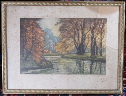 Alfred VAN NESTE (1874-1969). 
Pont à Bruges...