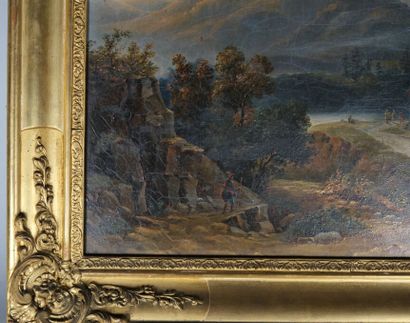 École française vers 1830-50. 
Chemin de...