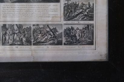 [CATHOLICISME]. 
Ensemble de cinq estampes...