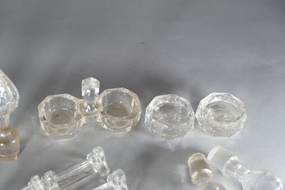 Petit ensemble en cristal ou verre soufflé...