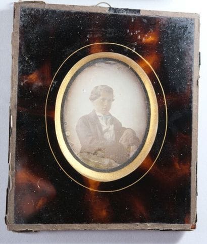 Ensemble de quatre daguerréotypes circa 1860....