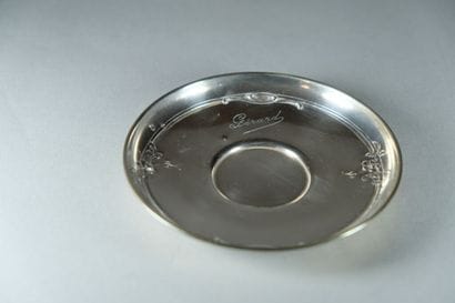 Tasse et sa sous-tasse en argent 925 ‰, poinçon...