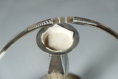Pied et monture de coupe en argent 925 ‰,...