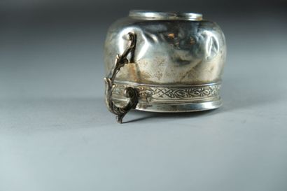 Tasse et sa sous-tasse en argent 925 ‰, poinçon...