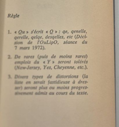 PEREC, Georges. Les Revenentes.

Paris, Julliard...