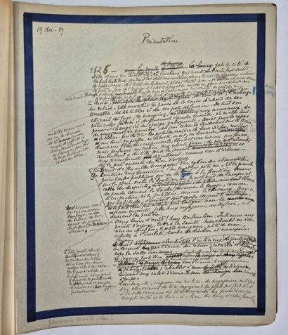 ROUFF, Marcel. Manuscrit autographe : 