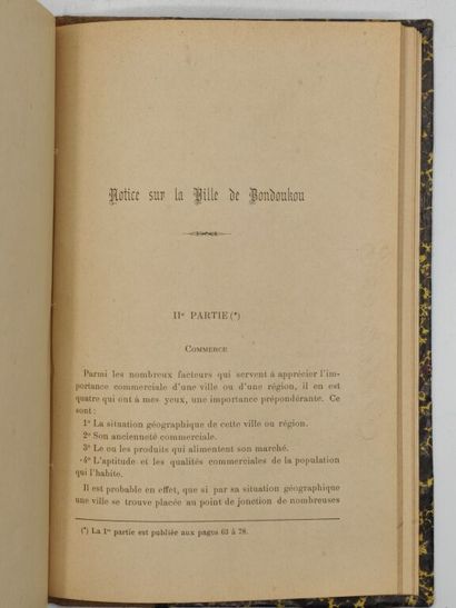 [CÔTE D'IVOIRE]. Études, notes et renseignements.

Rare...