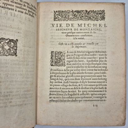 MONTAIGNE. Les Essais de Michel Seigneur...